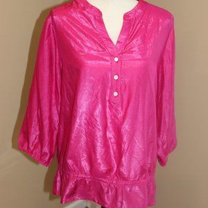 "CHICO'S" PINK TOP SZ 2